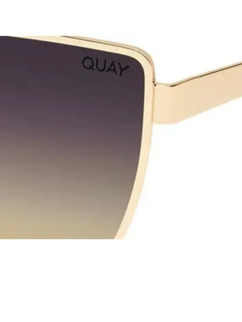 Quay Australia NWOT Gold Frame Sunglasses with Brown Gradient Lenses